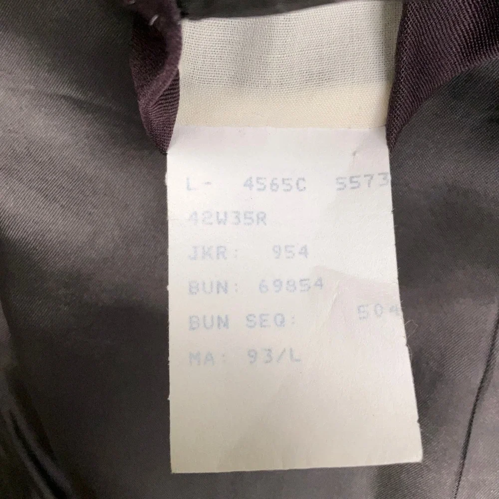 Diamond Company Blazer Mens 42R Eggplant Double Breasted Corporate Executive VTG
